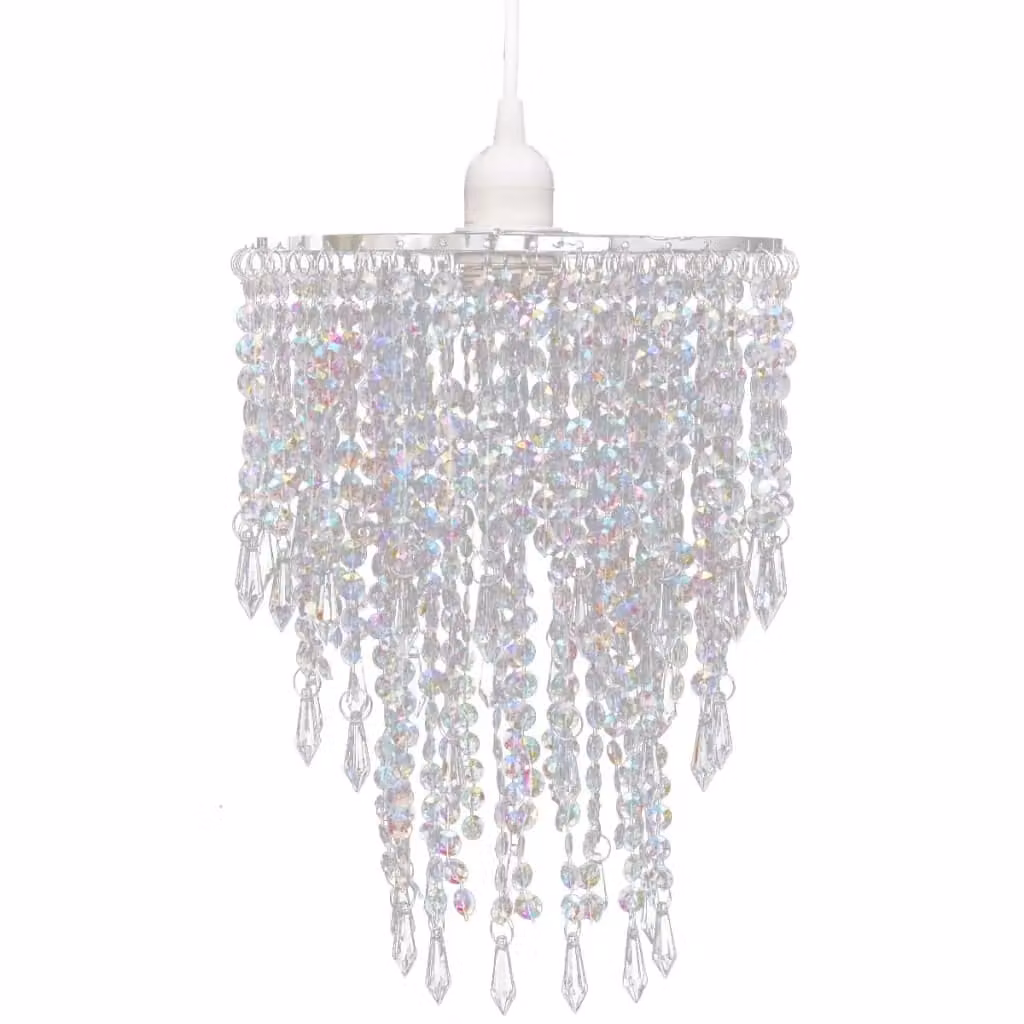 Berkfield Home Classic Suspended Pendant Chandelier in Black and Transparent Glass, W: 22.5 cm, H: 30.5 cm – 2