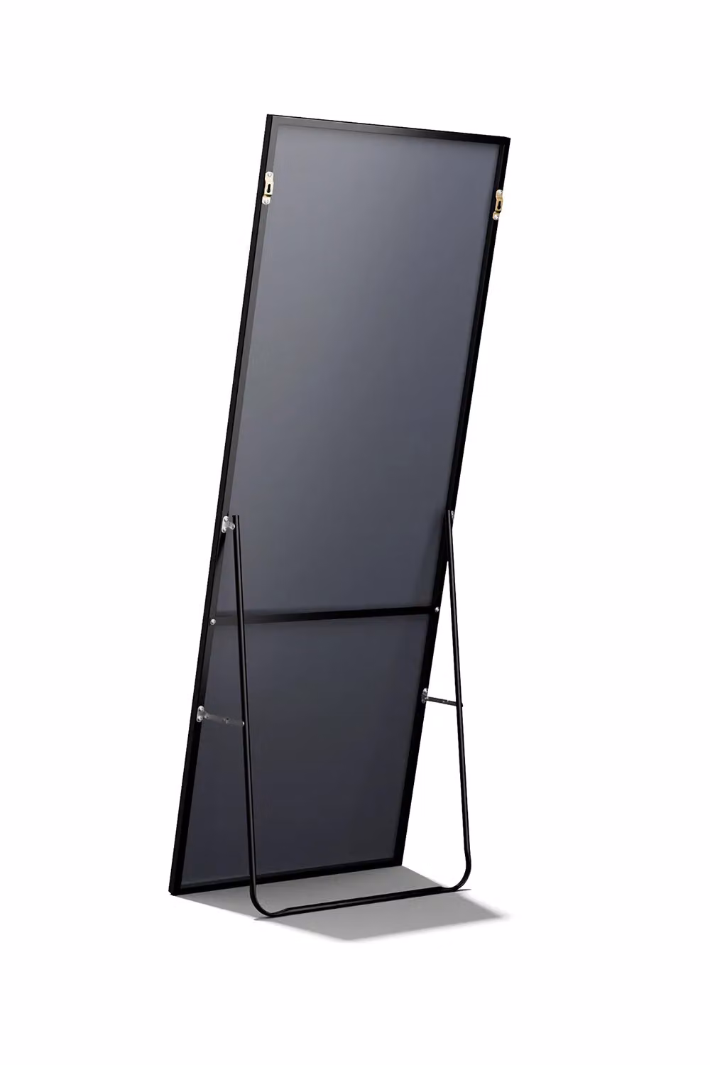 Living and Home Modern Rectangular Full Length Mirror with Freestanding Metal Frame in Black, W: 50 cm, H: 140 cm – 2