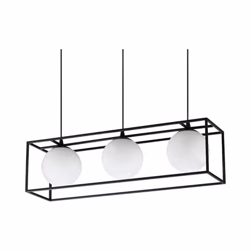 Netlighting Ideal Lux Lingotto 3 Light Bar Pendant Ceiling Light in Black