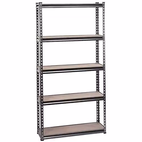 Draper Expert Steel Shelving Unit with Five Shelves, Blue and Grey, W/D/H: 92.0 x 30.5 x 183.0 cm – 1