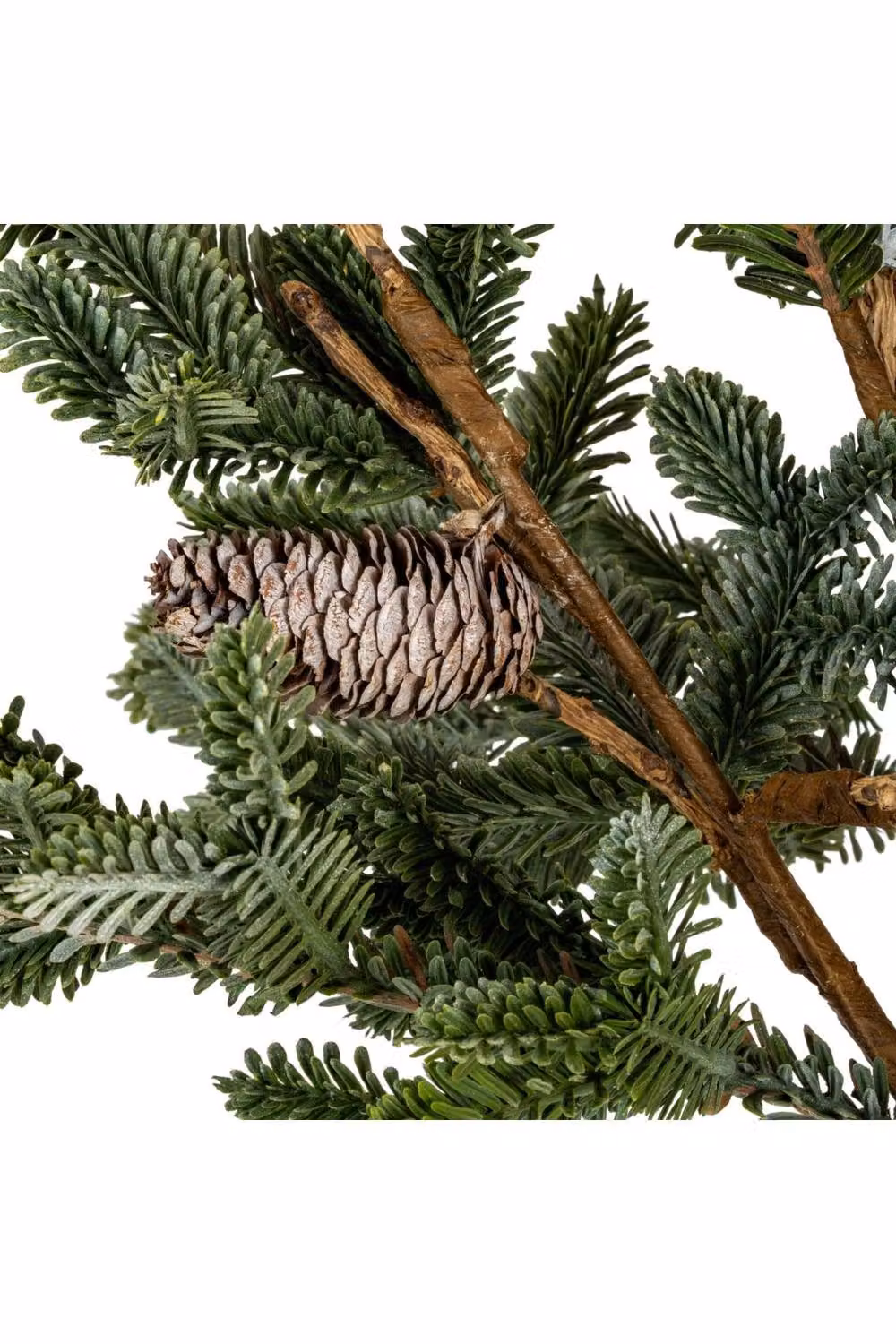 KDMD Woodland Pine Teardrop Swag with Pinecones, Green Faux Christmas Hanging Decoration