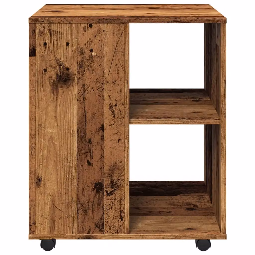 Berkfield Home Rolling Cabinet in Old Wood Brown, W/D/H: 60 x 53 x 72 cm – 4