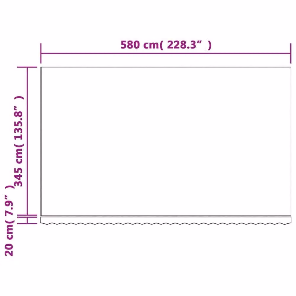 Berkfield Home Replacement Awning Fabric in Multicolour Stripe, Polyester, W: 6 m, D: 3.5 m – 4