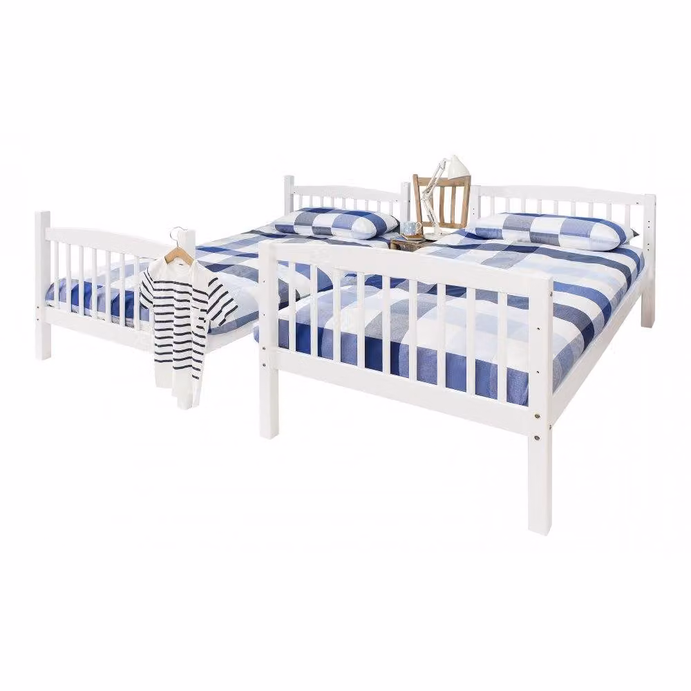 Nöa and Nani Brighton White Solid Wood Bunk Bed with 2 Single Beds (90 x 190 cm) – 2