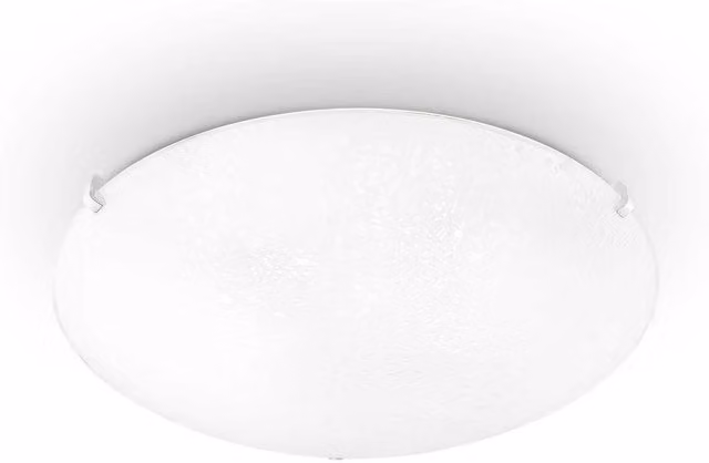 Ideal Lux Lana 2 Light Oval Ceiling Flush Light in Chrome and Glass