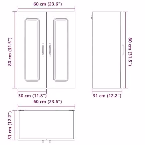 vidaXL Kalmar Dishwasher Panel in Grey Sonoma, W/D/H: 60 x 31 x 80 cm – 1