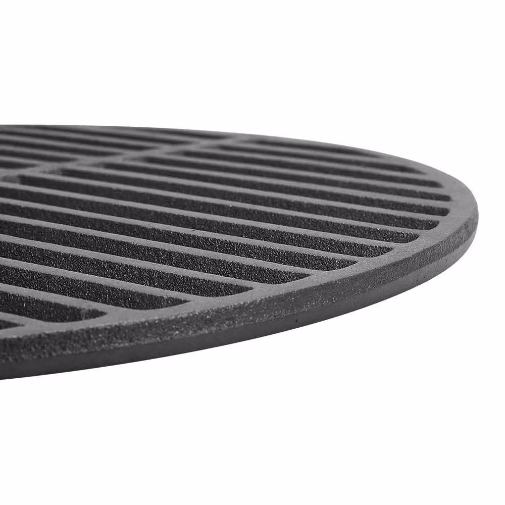 FLAVORA Black Cast Iron Round Barbecue Cooking Grate Replacement, Diameter: 38 cm – 3