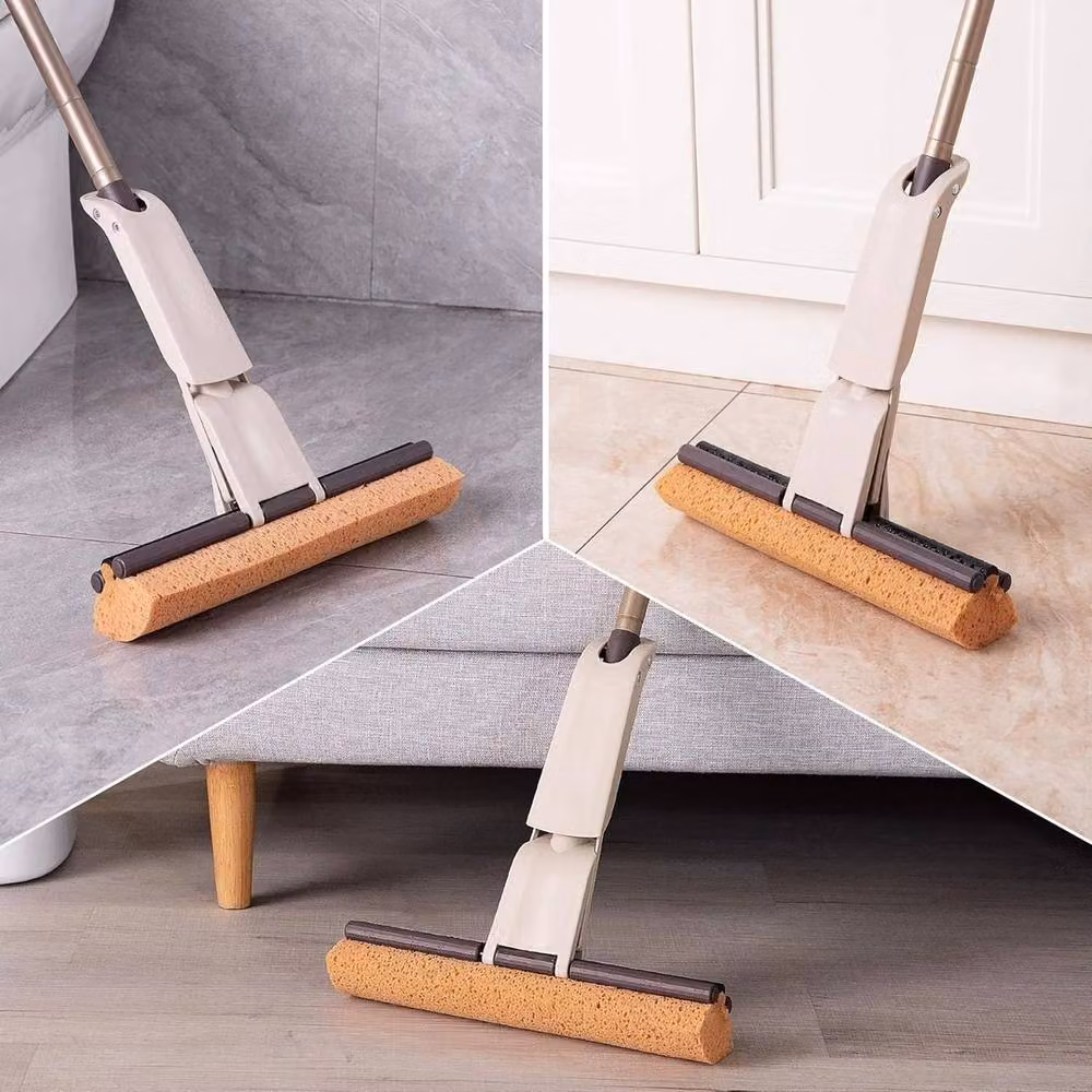 Nordara Heavy Duty Super Absorbent Bamboo Mop with Telescopic Handle and Wringer, Multicolour – 2