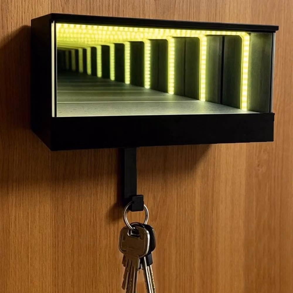 FLAVORA Wall Mounted Metal Car Garage Door Key Holder Rack in Black – 4