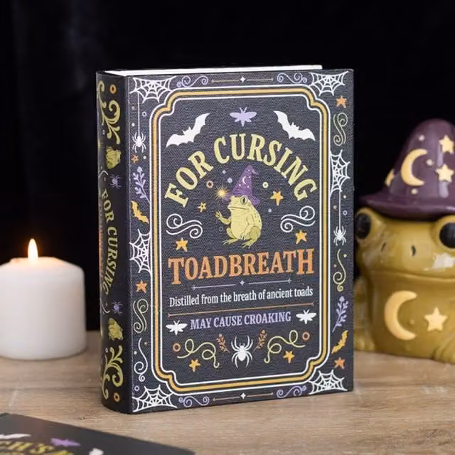KDMK Toadbreath Spell Book Shaped Storage Box in Black