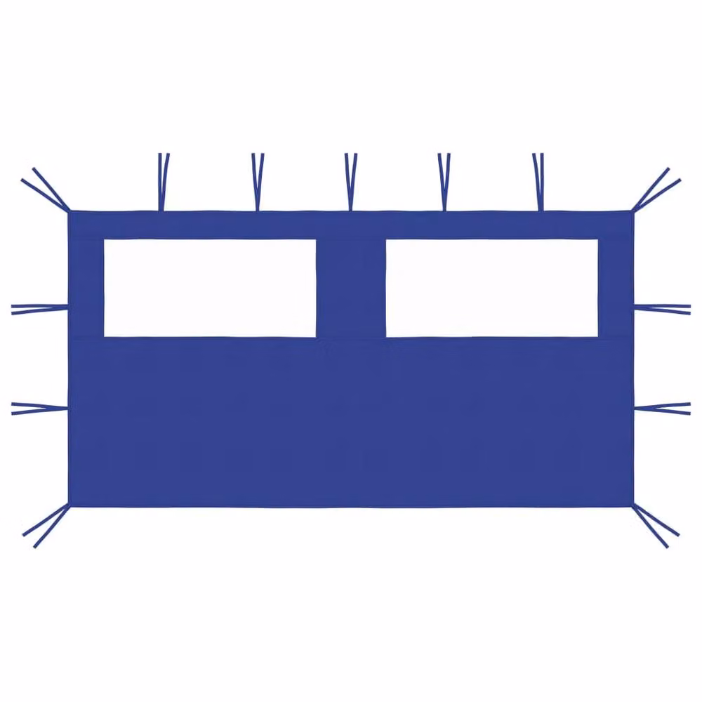 Berkfield Home Gazebo Sidewall with Windows, Blue, W: 400 cm, D: 200 cm – 2