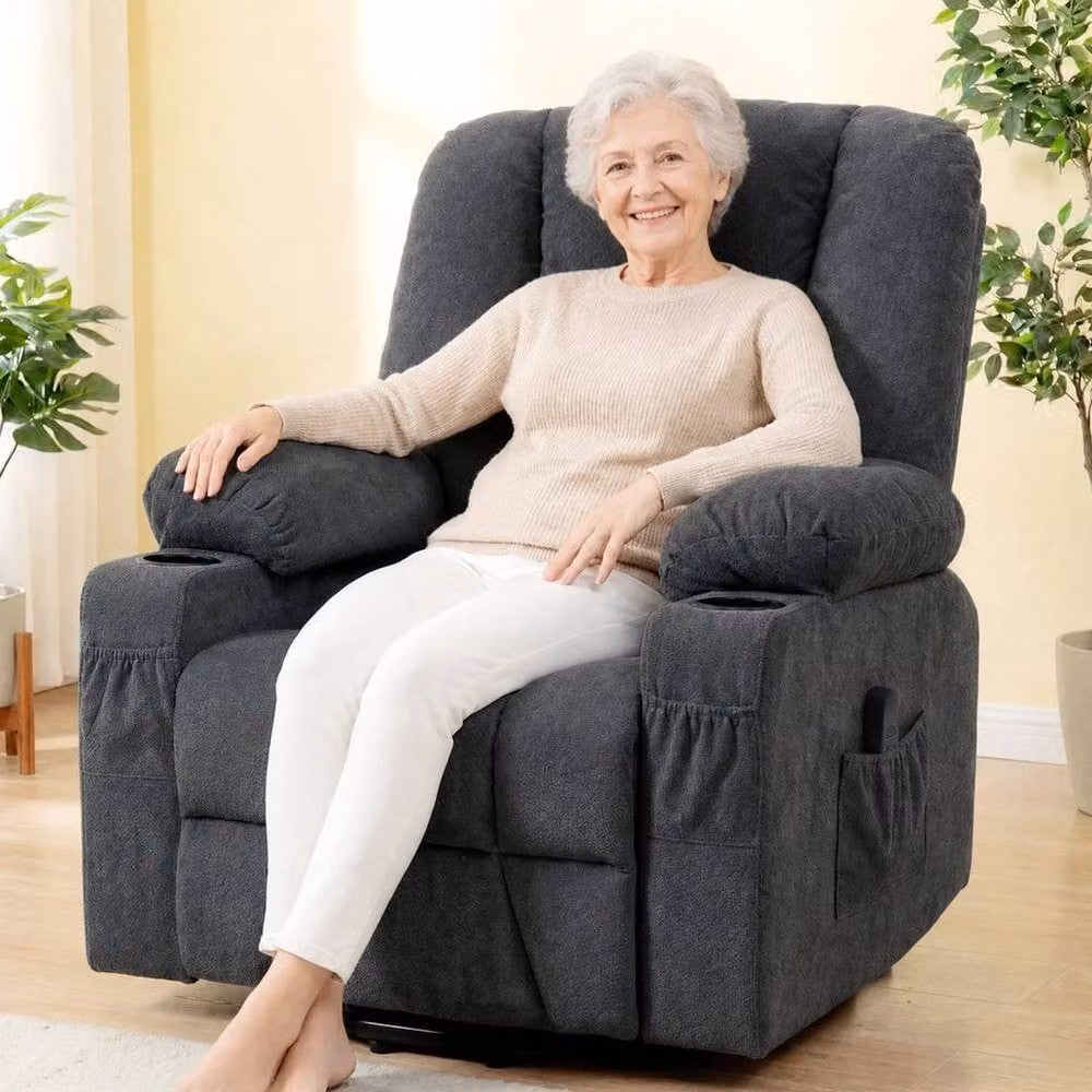 FORGEVIO Riser and Recliner Chair with Remote Control in Dark Grey – 2
