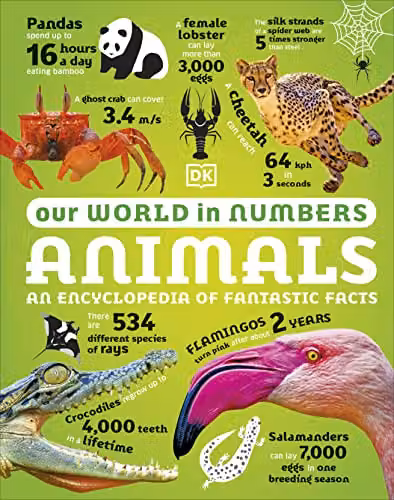 DK Our World in Numbers Animals: An Encyclopedia of Fantastic Facts Multicolour Paper Book – 1