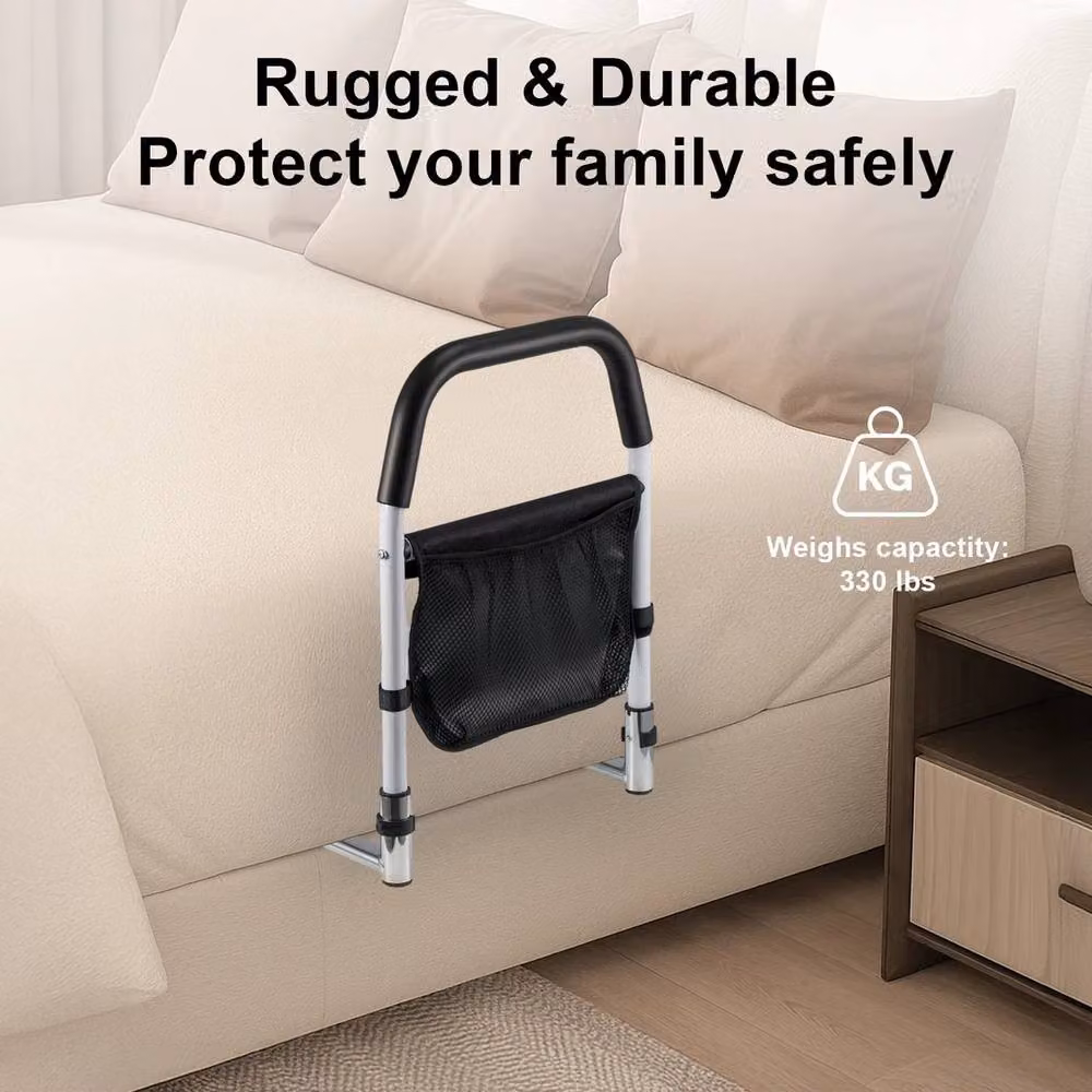 Havendro Foldable Adult Bed Safety Rail in Black – 4