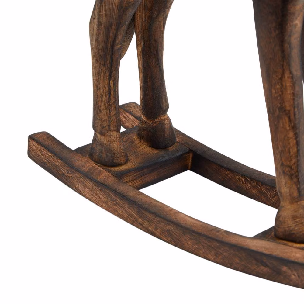 Love Lace Natural Wood Rocking Horse in Brown – 3