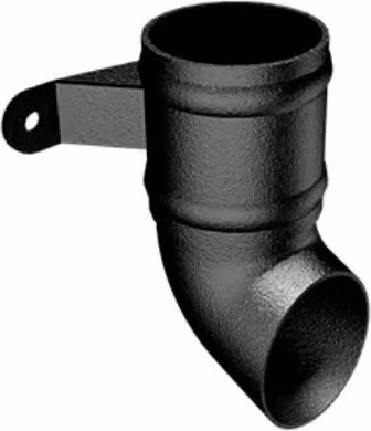 ARP Cast Aluminium Round Downpipe Shoe, 63mm, Black (9005 Leatherette)