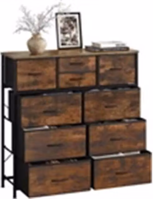 Nordara Vintage Brown Chest of Drawers for your Bedroom, Width: 100 cm