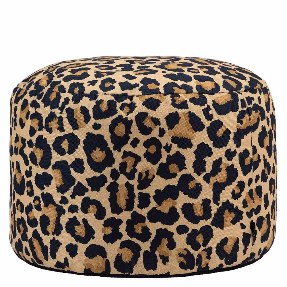icon Milano Leopard Print Bean Bag Footstool with Removable Cover and Filling Included – 3