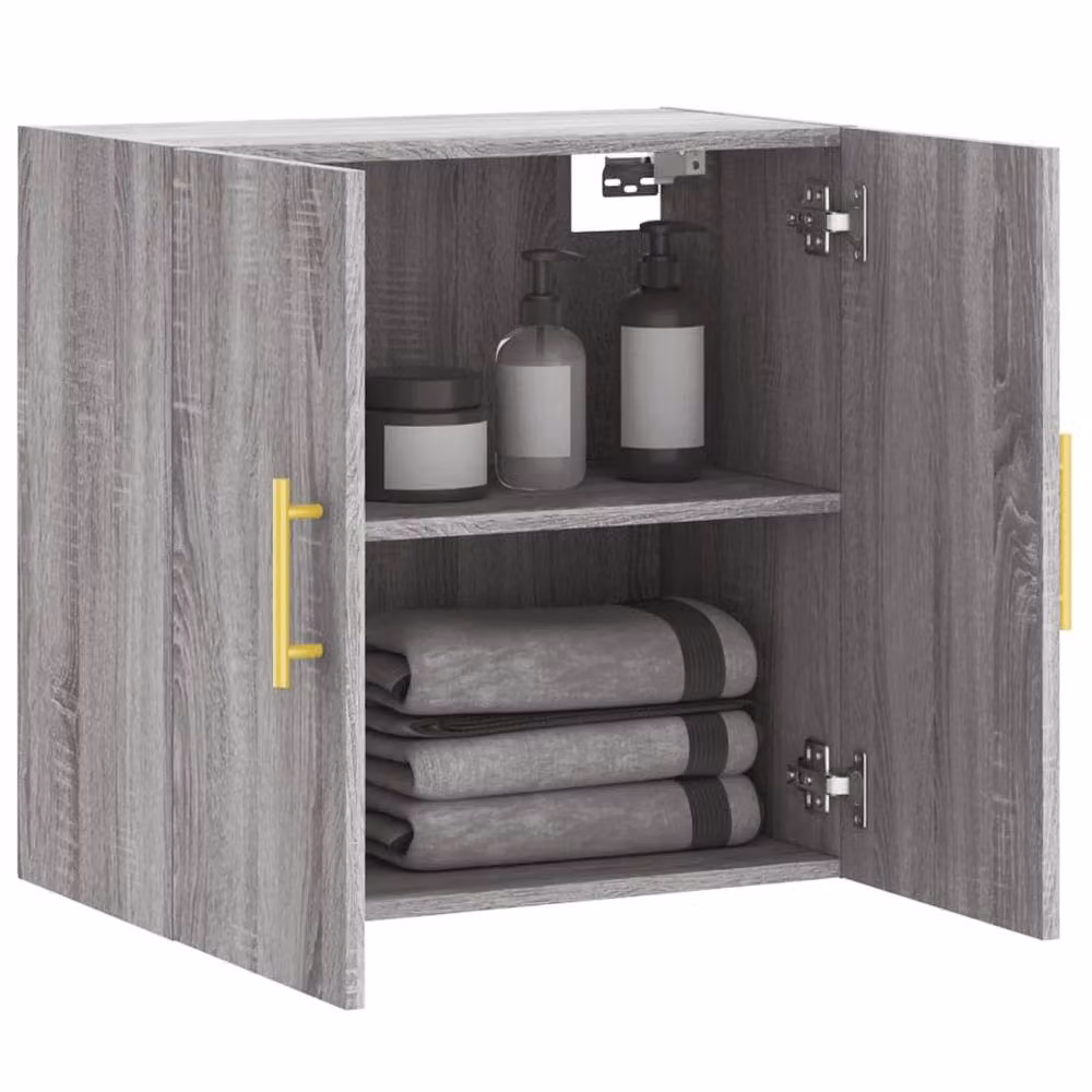 Berkfield Home Wall Cabinet in Grey Sonoma, W/D/H: 60 x 31 x 60 cm – 3