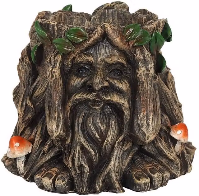KDMK See, Speak, Hear No Evil Planter Pot in Green and Brown Plastic