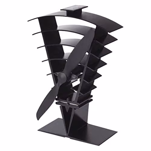 Valiant Vanquish 250 Heat Powered Stove Fan for Log Burners and Multifuel Stoves, Black, H 25.0 cm x W 23.0 cm x D 7.6 cm – 1