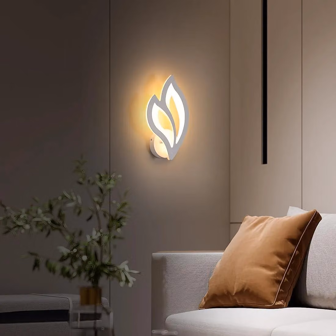 Pheashine 13W Modern White LED Wall Sconce with Warm White Light – 2
