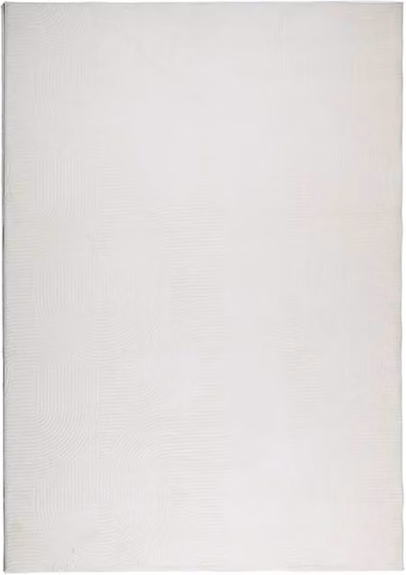 Berkfield Home IZA Short Pile Scandinavian Style Geometric Rug in Beige and White, W: 140 cm, L: 200 cm