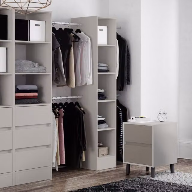 Spacepro Modern Tower Unit in Dove Grey, Width: 45 cm