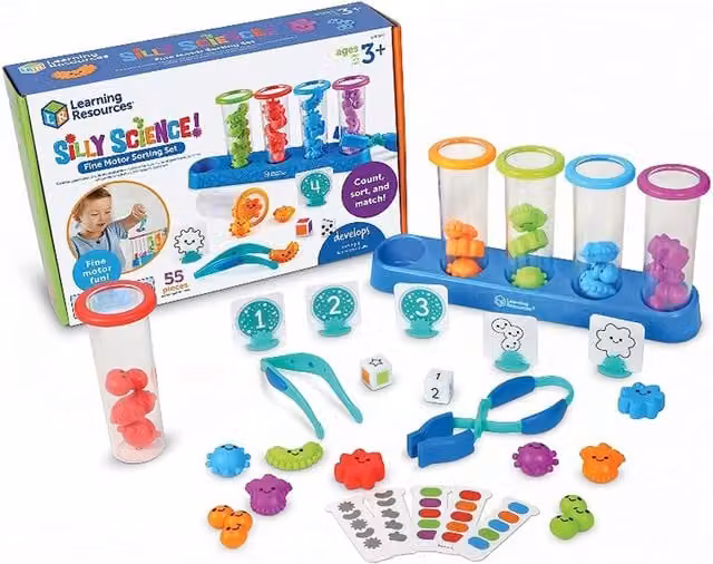 Learning Resources Silly Science Fine Motor Sorting Set in Multicolour and Blue