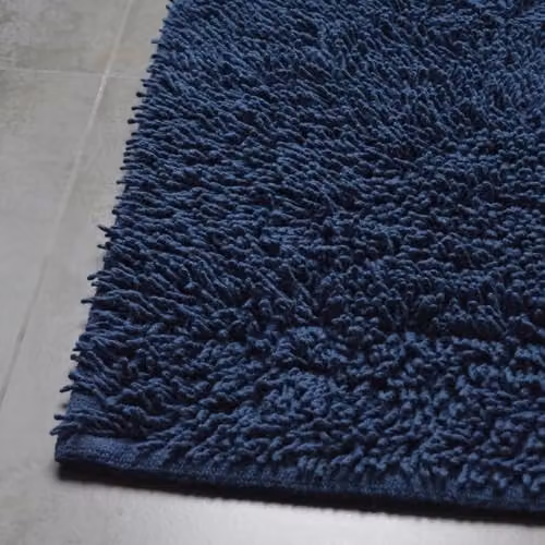 Allure Bath Fashions Tumble Twist Bath Mat, 100% Cotton, Blue, W: 55 cm, D: 90 cm – 5