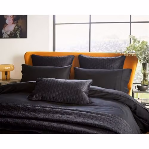Ted Baker 250 Thread Count Plain Dye Mako Satin Cotton Square Oxford Pillowcase, Black – 4