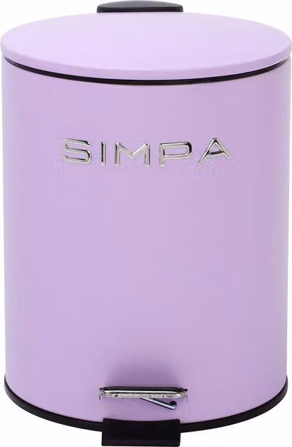 Simpa 5L Slim Soft-Closing Pedal Dustbin in Purple – 1