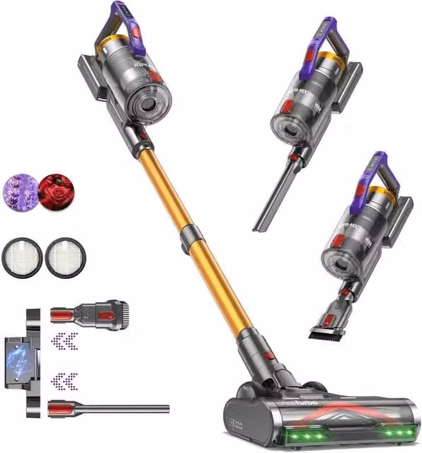 SPETLEK Cordless Stick Vacuum Cleaner with LED Headlight, 550W, 70 Minute Runtime, Grey – 1