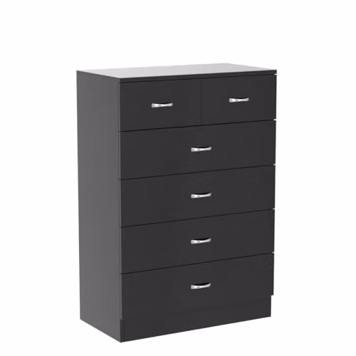 Harmin High Gloss 6 Drawer Chest of Drawers in Black – 5