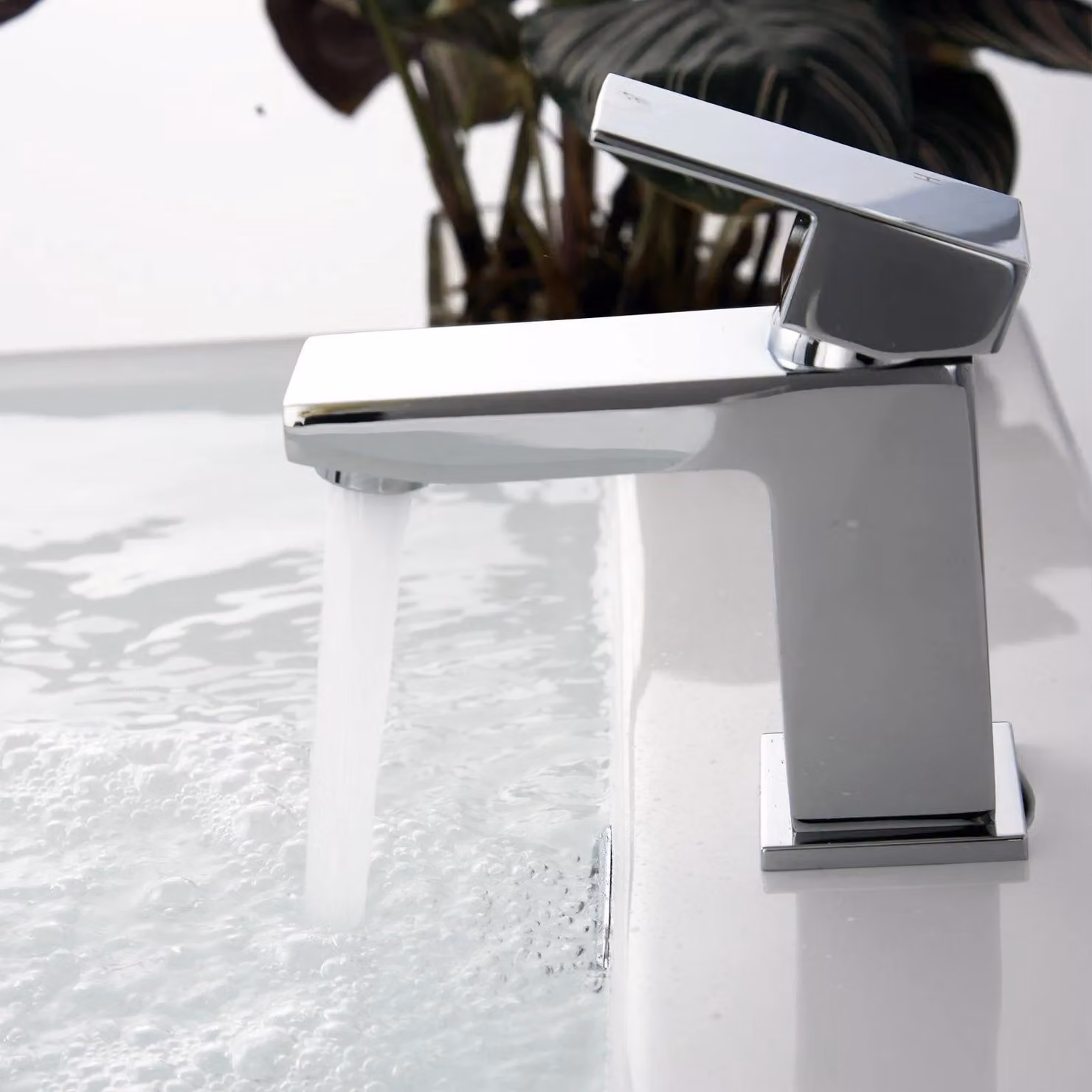 BATHWEST Single Lever Basin Mixer Tap with Pop Up Waste in Silver Chrome Finish – 2