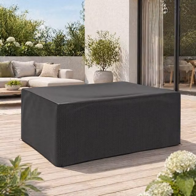 STILVORA Water-Repellent Garden Furniture Cover in Black, W: 235 cm, D: 190 cm