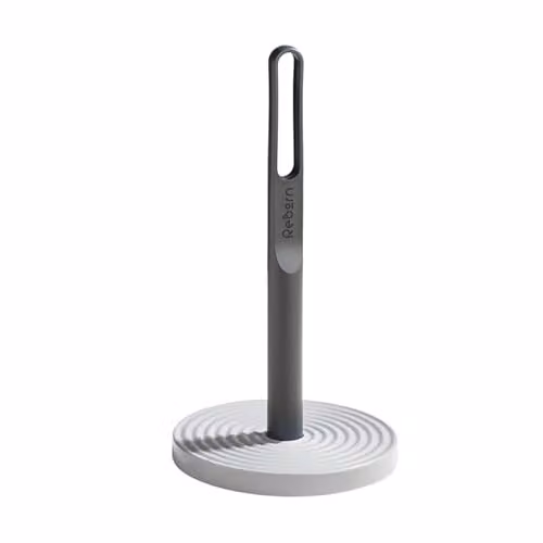 ReBorn Grey Recycled Freestanding Kitchen Roll Holder with Non-Slip Base