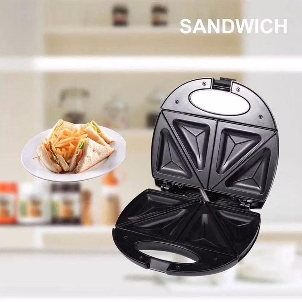 FLAVORA 2 Slice Non-Stick Sandwich Toaster in Black, W: 100 cm, D: 15 cm, H: 15 cm – 5