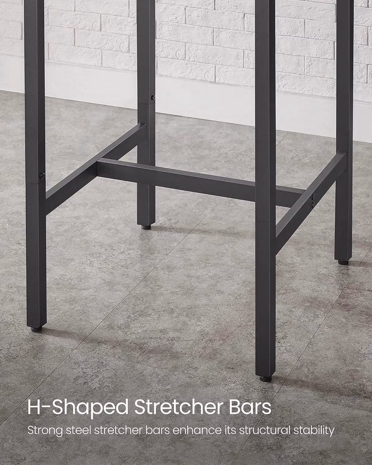VASAGLE Industrial Square Bar Table in Brown – 3