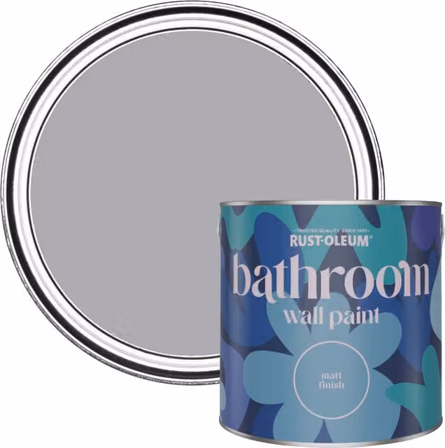 Rust-Oleum Lilac Rhapsody Water-Resistant Bathroom Wall and Ceiling Paint, Matt, 2.5L – 1