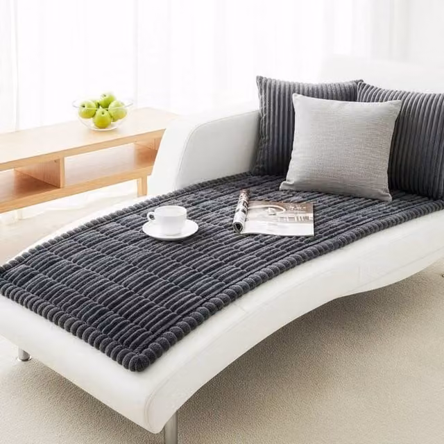EONLION Washable Thick Sofa Covers in Dark Grey, W/D/H: 120 x 90 x 73.5 cm – 1