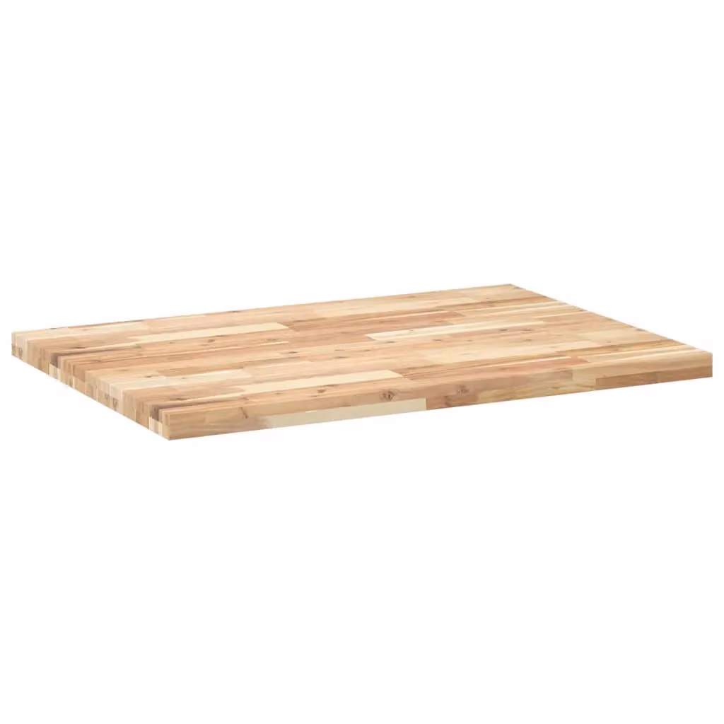 Berkfield Home Solid Wood Acacia Desk Top in Brown, W/D/H: 120 x 70 x 4 cm – 2