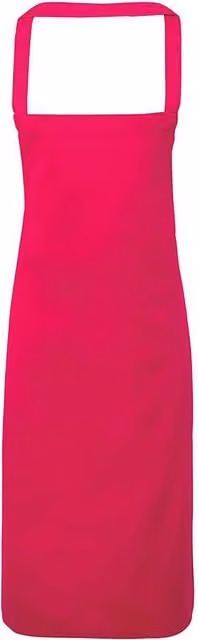 Premier Slim Cotton Workwear Apron in Pink (No Pocket)