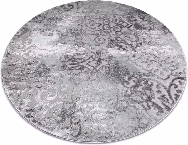 RugsX Mefe Round Stone Look Grey Rug, Diameter: 120 cm