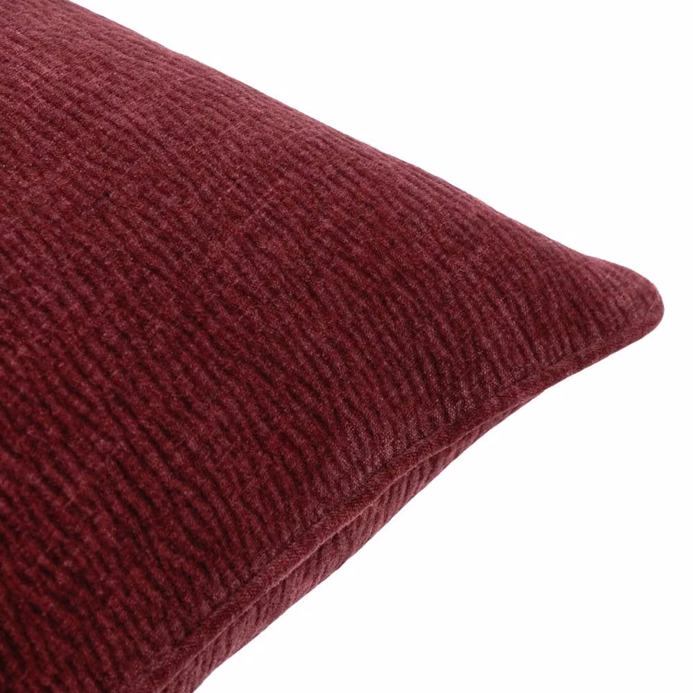 Yard Heath Red Washed Velvet Textured Square Cushion, W x D: 50 x 50 cm – 3