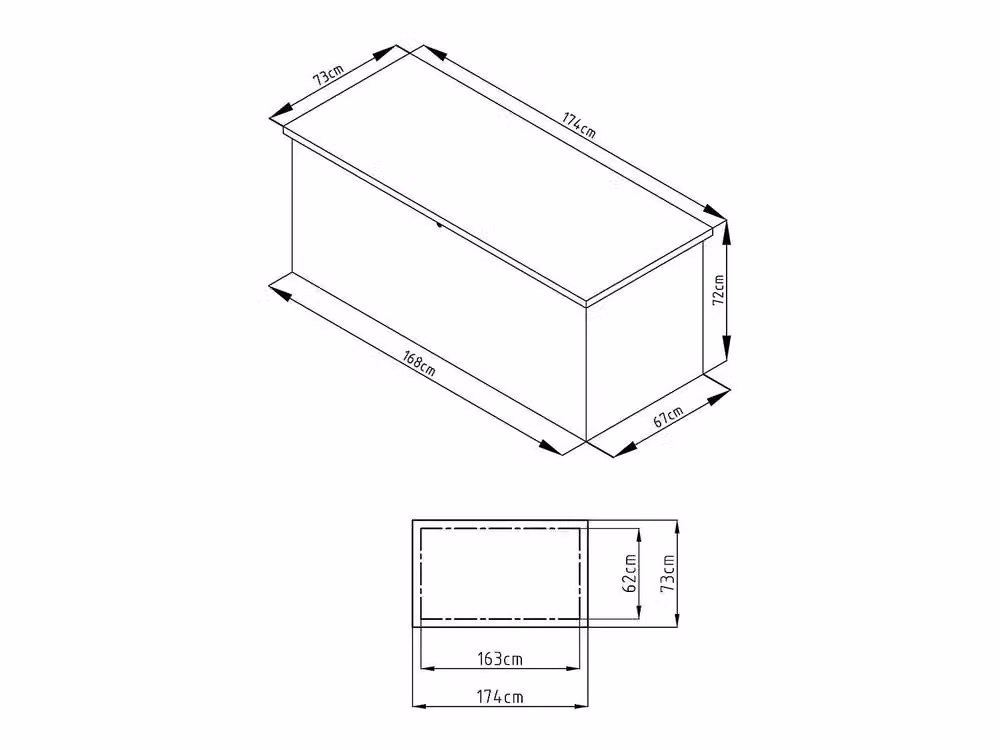 Vente-unique Tomaso Grey Galvanised Steel Garden Storage Box, 750 L – 3