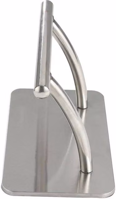 FLAVORA Modern Silver Stainless Steel Footrest with Metal Frame