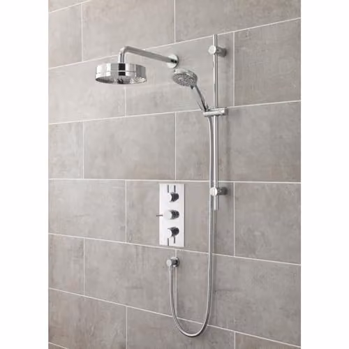 Nuie HEAD01 Chrome Tec Round Wall Mounted Overhead Shower Head, Diameter: 200 mm – 2