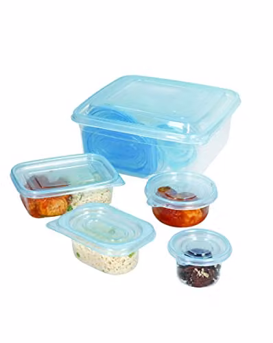 KitchenCraft 23-Piece Transparent Plastic Food Storage Container Set with Snap Lids, BPA-Free, Microwave and Freezer Safe – 1