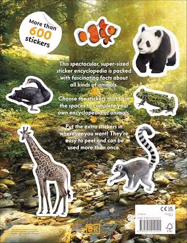 DK Sticker Encyclopedia Animals Multicolour Paper Sticker Book – 2